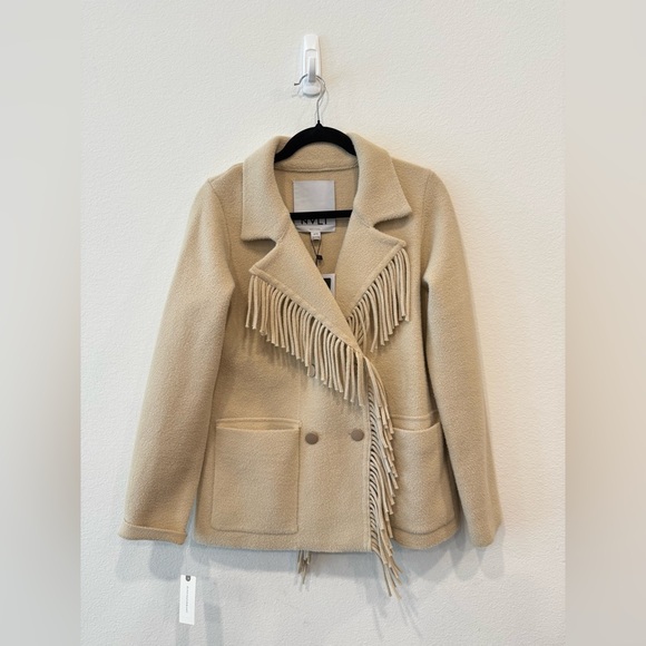 SOLD - NWT NVLT Cream Teddy Jacket with Fringe - Picture 5 of 8